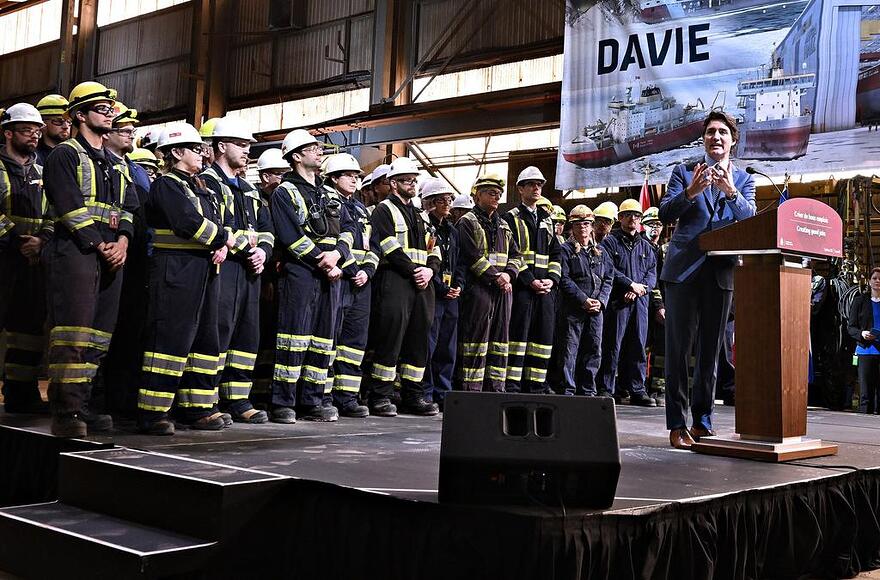 «Aujourd’hui, on peut annoncer que la Davie devient le troisième fournisseur partenaire reconnu par la Stratégie nationale de construction navale!» s’est exclamé le premier ministre fédéral Justin Trudeau.