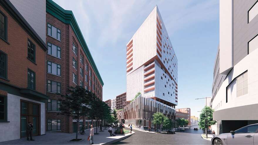 Le projet de l'entreprise Trudel pour l'îlot Dorchester culminera à 17 étages.