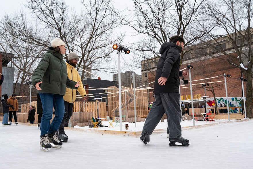 Patinoire du Village © Karine Laurence / Arrondissement Ville-Marie