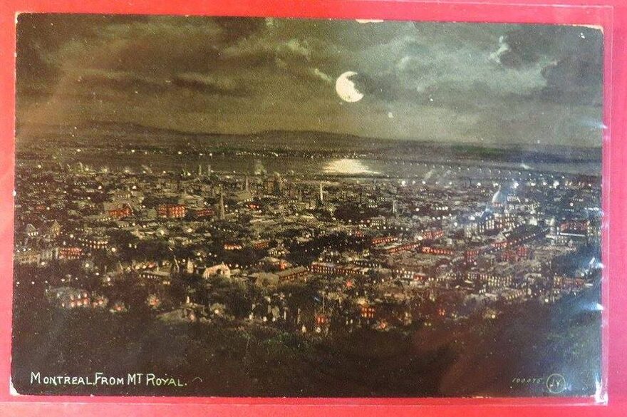 1890-1900v vue de nuit du MtRoyal