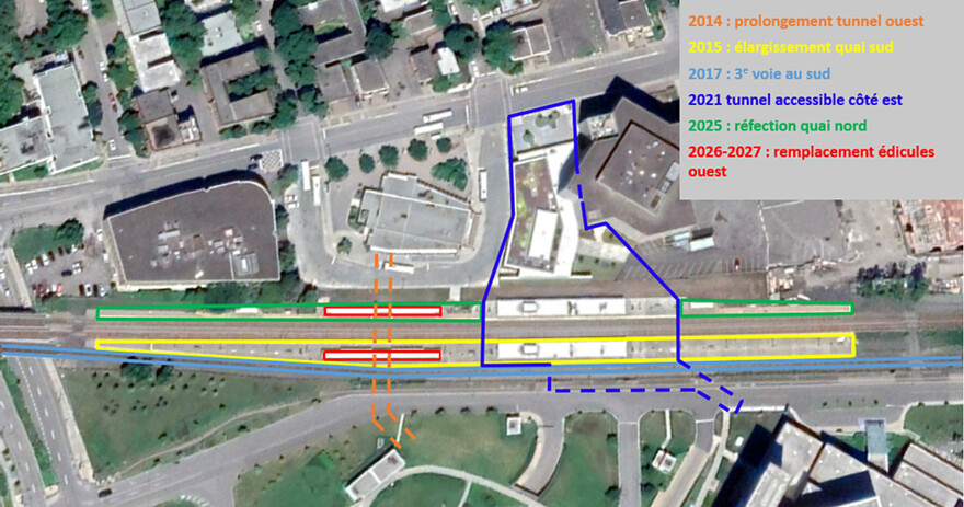 Travaux et projets à la gare Vendôme