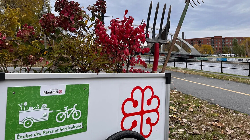 Vélo-cargo de l'équipe des Parcs et horticulture © Arrondissement du Sud-Ouest