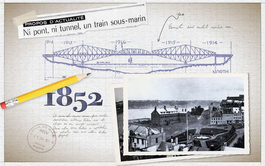 L'emplacement du futur Château Frontenac en 1866. À gauche, on aperçoit le château Haldimand. À l'arrière, on devine «notre» terrasse Dufferin, qui s'appelle alors la terrasse Durham, du nom du gouverneur qui prônait l'assimilation des francophones.