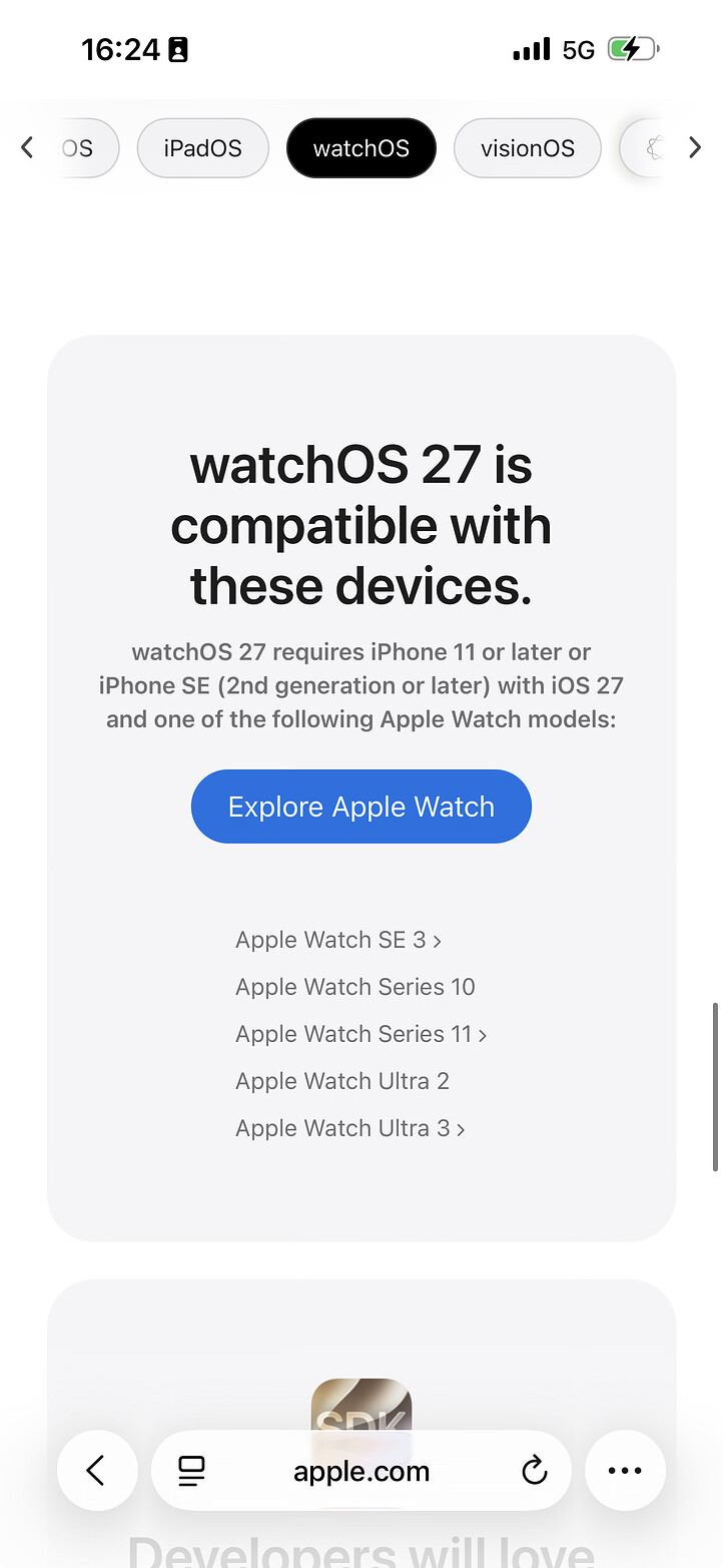 OS - watchOS 27 - Apple