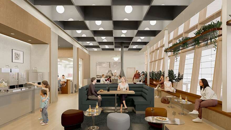 Une représentation du nouveau Salon VIP qui se trouvera tout juste derrière le bar Lobbie.