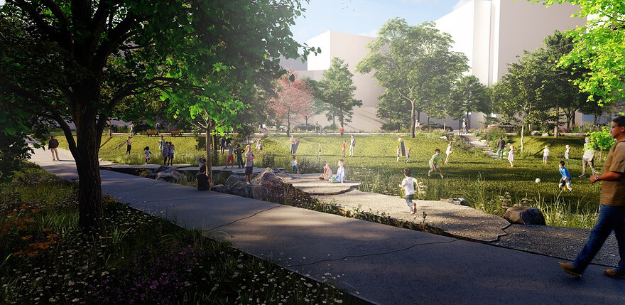 Rendu visuel - Parc des Eaux-Cachées