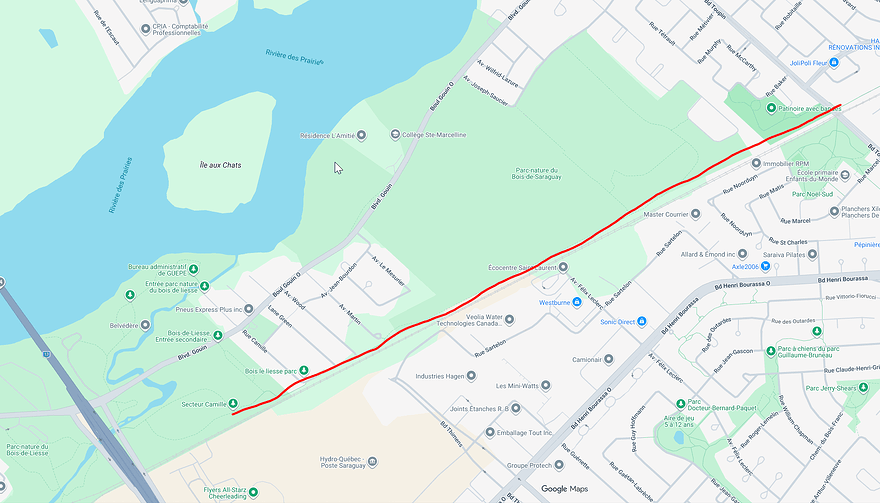proposition piste cyclable long du REM