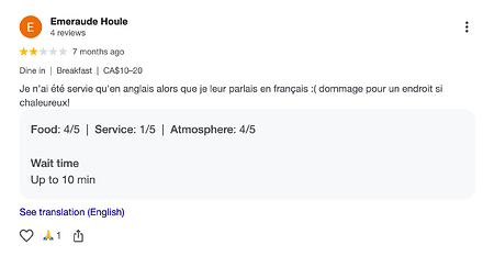 Commentaire Google
