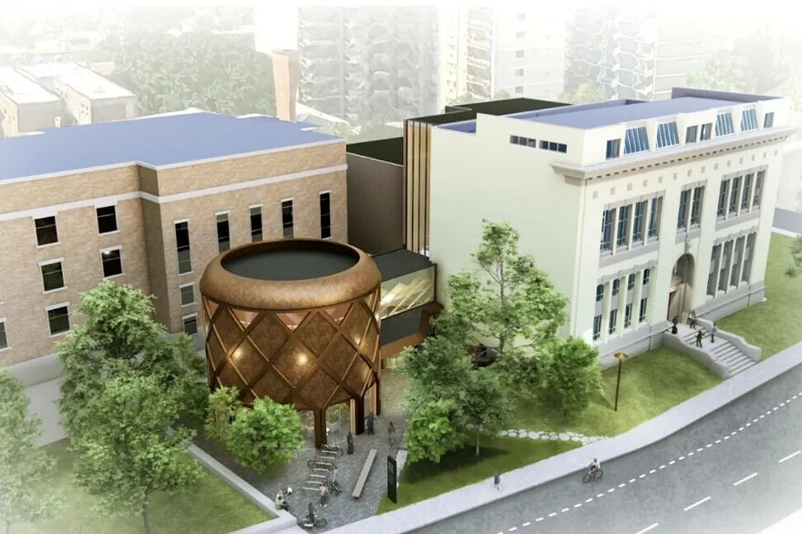 Artist’s rendition of the Afro-Canadian Cultural Centre of Montreal at the corner of St-Urbain and Sherbrooke Sts. Afro-Canadian Cultural Centre of Montreal