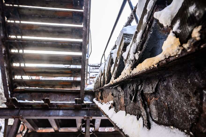 Certaines composantes de l'escalier du Faubourg se trouvent dans un état avancé de détérioration.