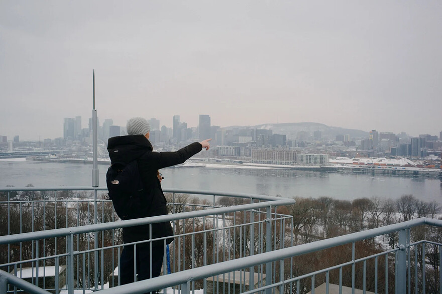 Photo: Adil Boukind, Le Devoir – Les visiteurs peuvent désormais aller sur le toit de la Tour de Lévis et avoir une vue à 360°