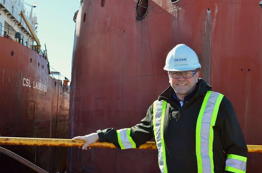 Le directeur des opérations du Chantier maritime Océan des Méchins, Marco Bouchard