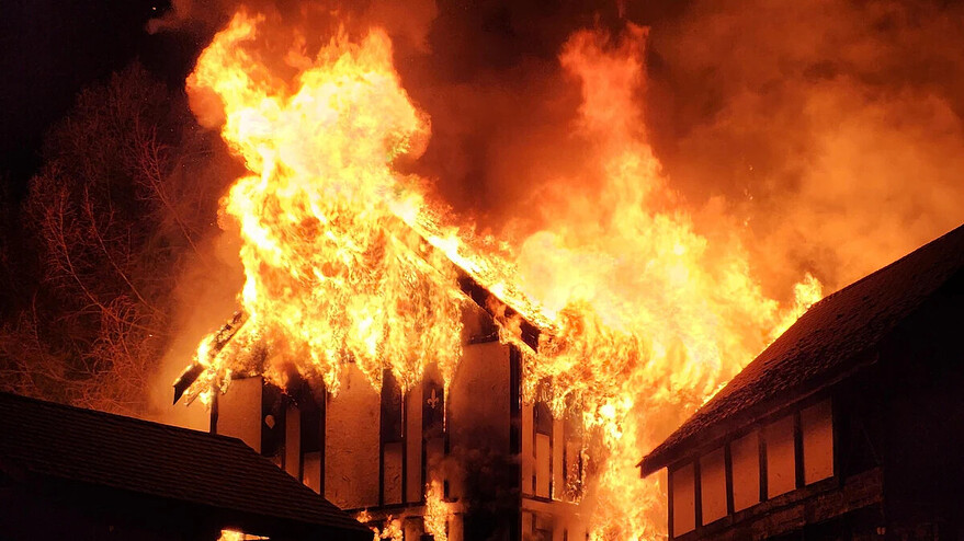 L'incendie a été maîtrisé dans la nuit, selon l'organisation. — Photo : Gracieuseté de Florence Verreault