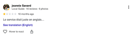 Commentaire Google