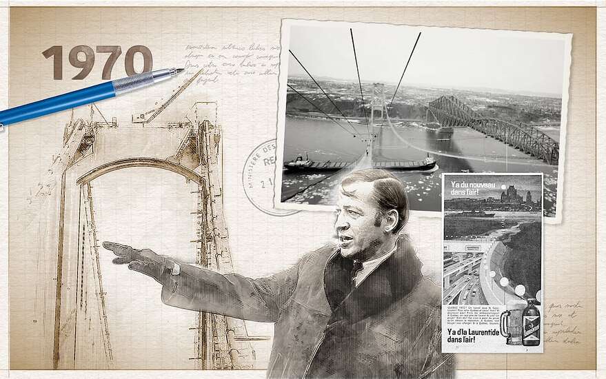 En 1970, le maire Gilles Lamontagne estimait que la construction d'un tunnel entre Québec et Lévis n'était plus qu'une question de temps. Autant commencer le chantier le plus vite possible.