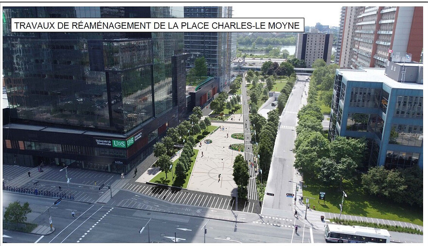 Illustration de la Place Charles-Le Moyne. (Photo: procès-verbal de la Ville de Longueuil du 18 août 2026)