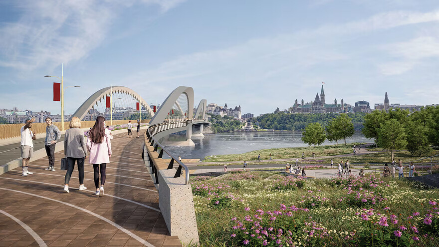 The railing is designed to be strong and secure, helping those who might find crossing bridges intimidating, while transparency is provided to allow all users to enjoy views. (NCC)