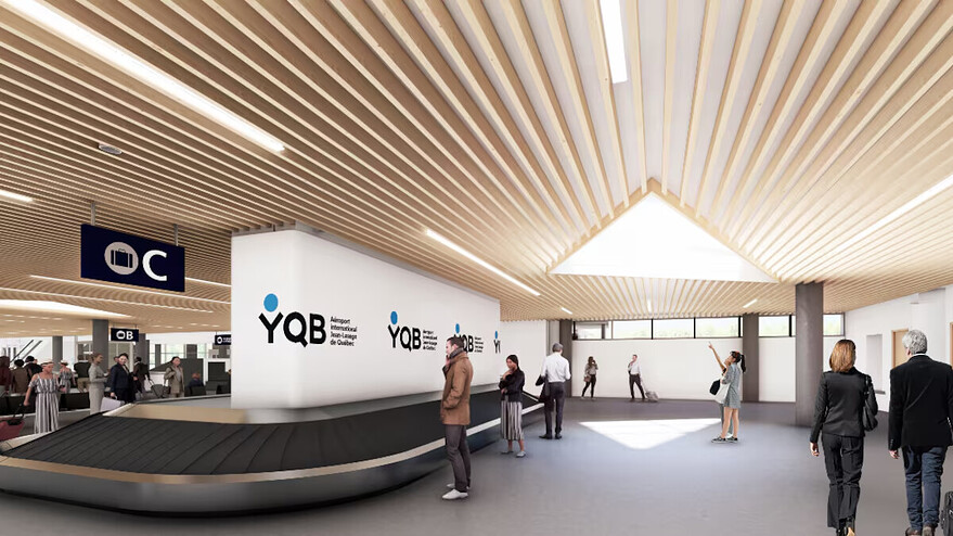 Un 3e carrousel à bagages réservé aux vols intérieurs sera ajouté. Photo : Crédit : YQB