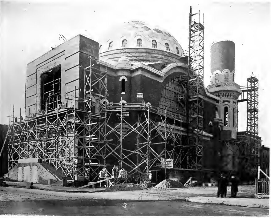 1915 église St. Michael en construction