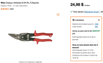 Pince à découper