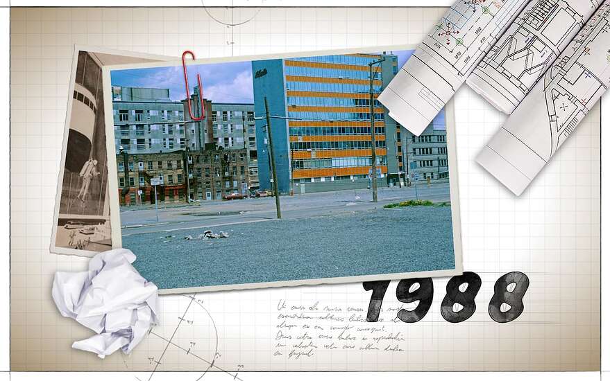Le site de la Grande Place de Saint-Roch en 1971