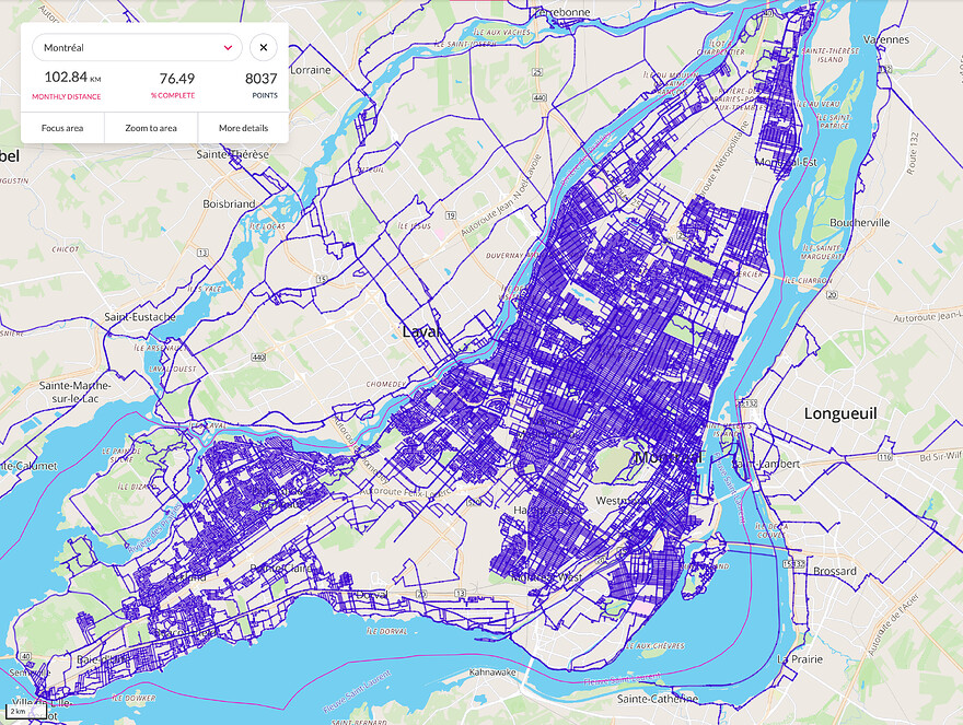 Carte Wandrer Montréal