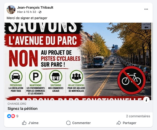Sauvez l’avenue du Parc