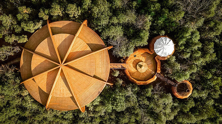 Qiyun Mountain UFO by Atelier Design Continuum – Qiyun Mountain, China (2022)(Credit: Zhu Ziye)