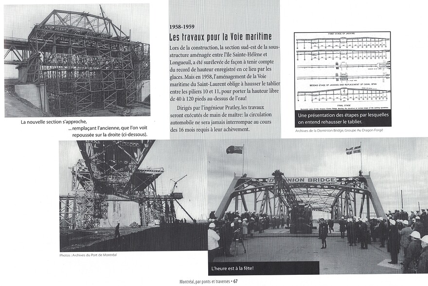 1958-59 pont JCartier travaux voie maritime