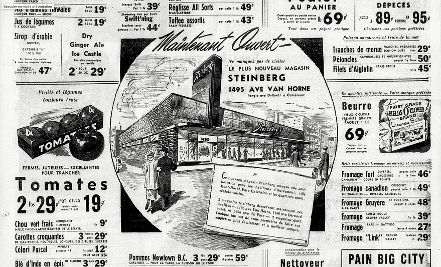 Steinberg, avenue Van Horne. La Presse, 4 avril 1951.