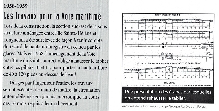 1958-59 pont JCartier travaux voie maritime détail