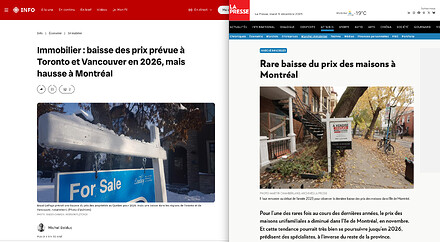 Hausse ou baisse à Montréal