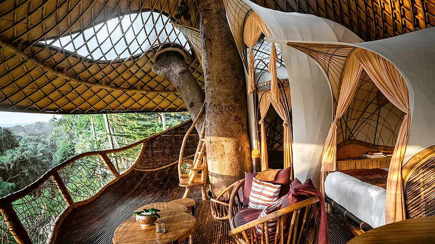 Tree house at Bambu Indah by Ibuku – Bali, Indonesia (2021)(Credit: Bambu Indah)