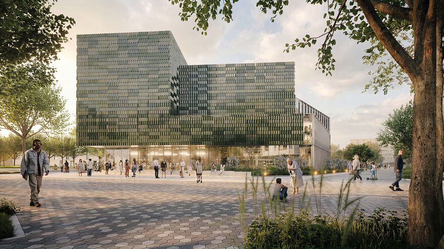 Photo: Provencher-Roy Une projection en 3D de la future Maison Théâtre, réalisée avec un outil d’intelligence artificielle.