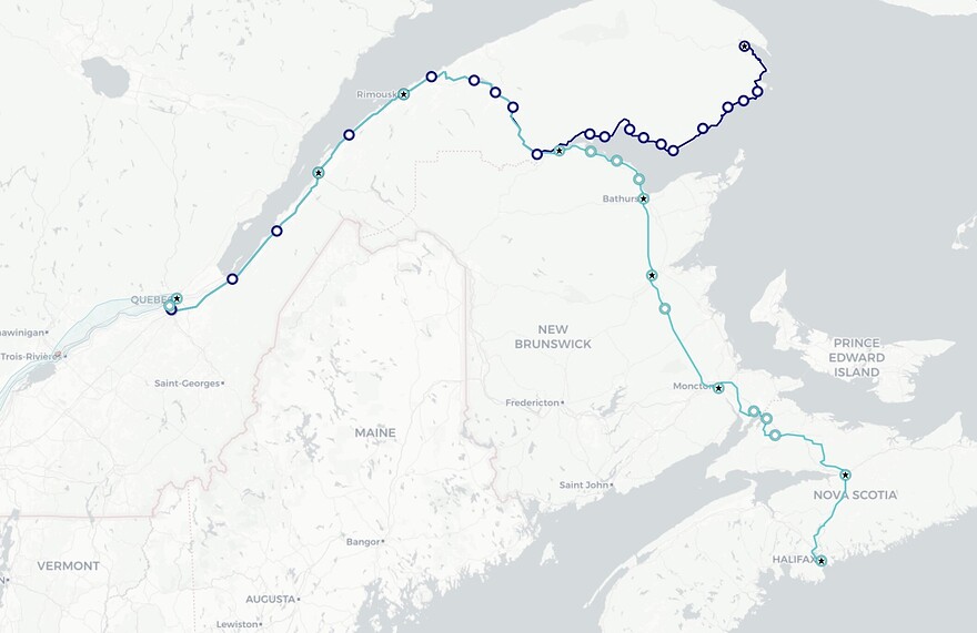 L’Est du Québec et les Maritimes