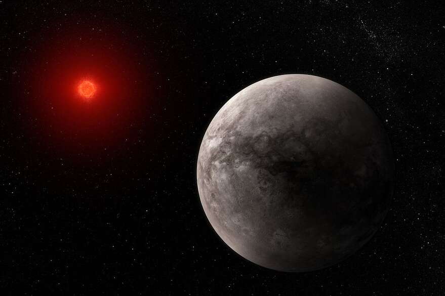 Rendu d'artiste d'une exoplanète.