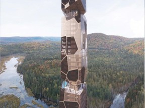 OTTAWA – DECEMBER 2, 2020 – Domaine Pekuliari, an innovative housing project propsosal to be built in the village of Namur, north of Montebello, Quebec. Architectural rendering Courtesy: Domaine Pekuliari, Mu Architecture. For: 1205 col egan tower