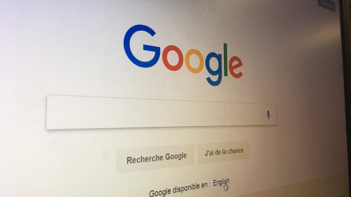 La page d'accueil de Google sur un ordinateur.