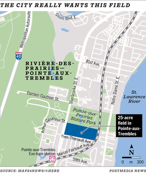 MAP: Field in Pointe-aux-Trembles