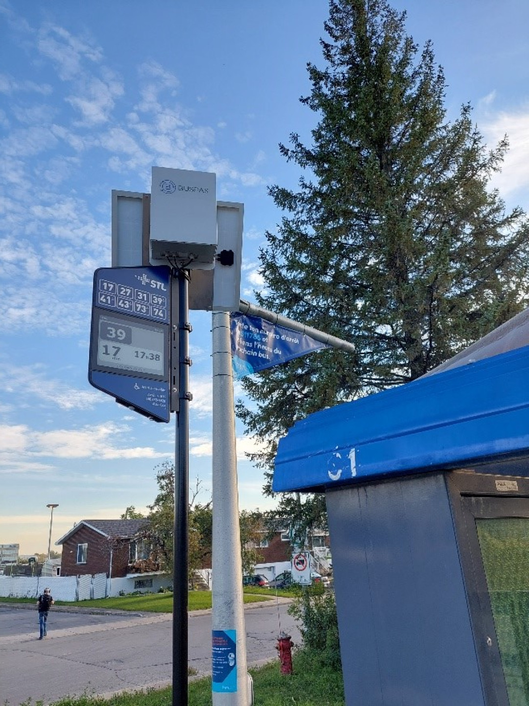 Prototype d’afficheur numérique aux arrêts d’autobus