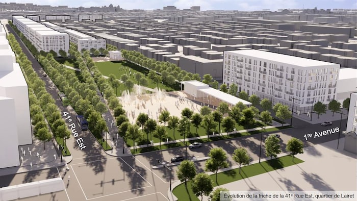 Une infographie présentant la vision de la 1re Avenue de la Ville de Québec.
