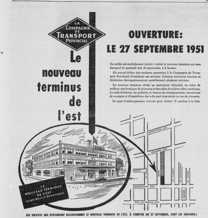 1951.09.27-LaPatrie ouverture terminus Voyageur