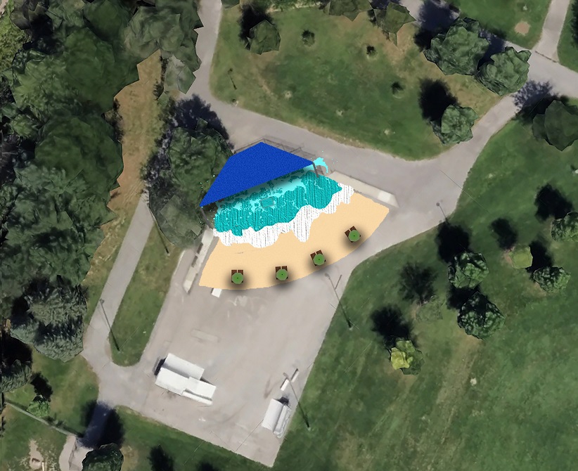 La « plage » éphémère sera juste à côté de la piscine le temps des travaux ©Le Sud-Oues