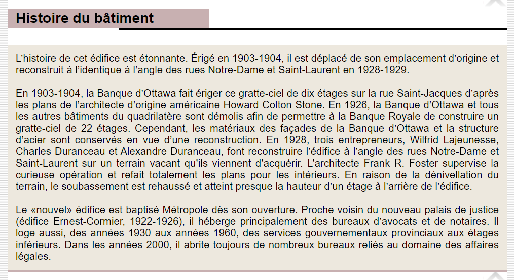 c1903,rec1928-29 éd.Métropole son histoire