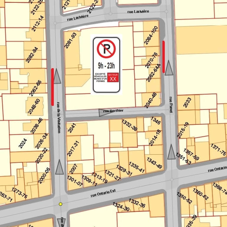 Zones de stationnements sur rue réservés aux résident-e-s