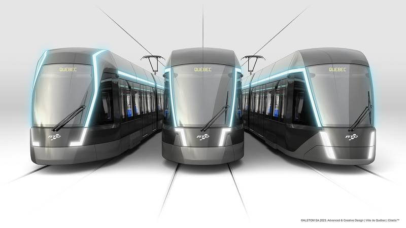 La Ville de Québec et Alstom ont présenté, vendredi matin, le futur tramway de Québec.|800x0