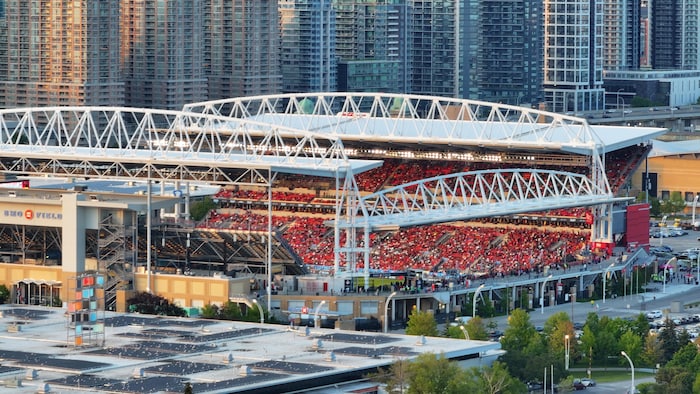Le stade BMO Field vu de l'extérieur.