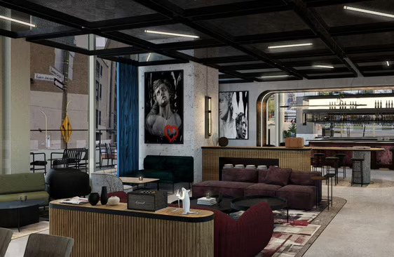 Bar Moxy Lounge Area