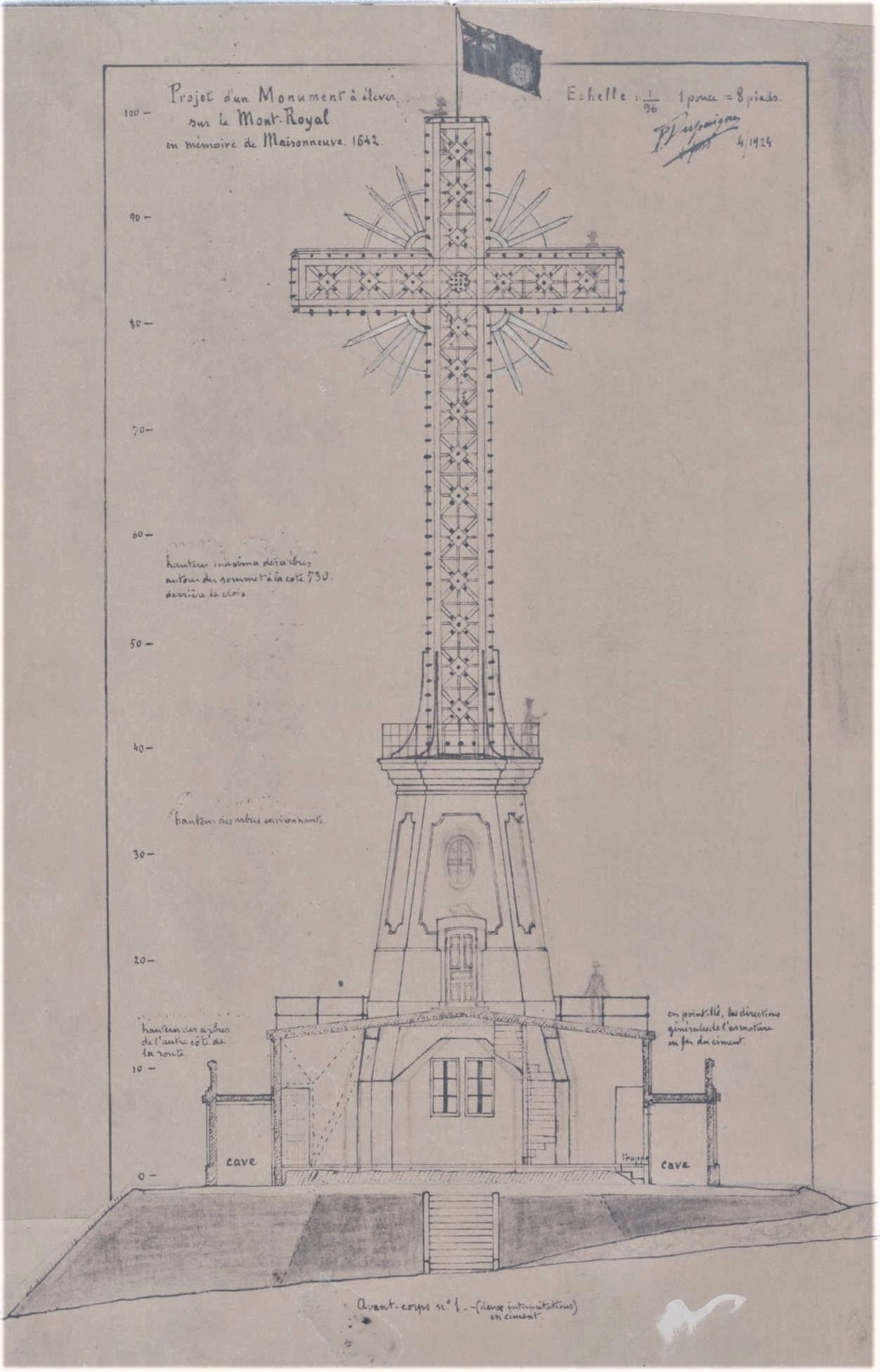 1924 dessins Pierre_Dupaigne_p.s.s. projet croix 3 - Copie