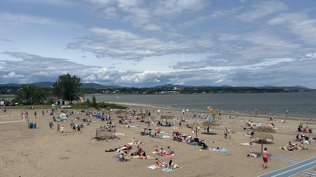 Des gens sur une plage.